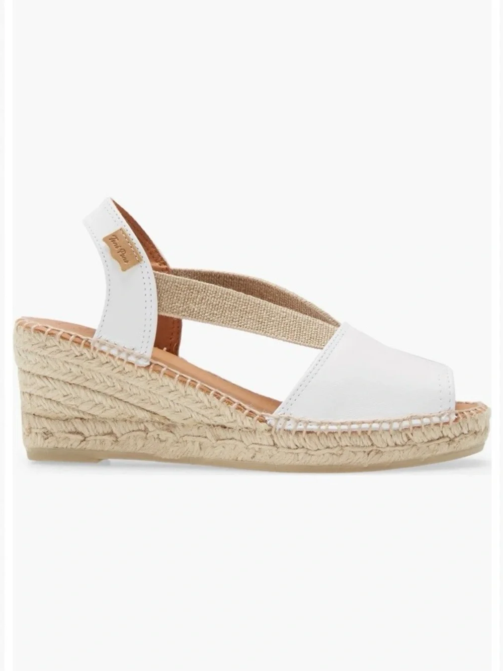 Toni Pons Etna Espadrille Sandals White Leather NWOT